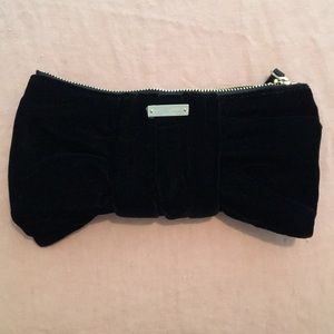 Kate spade velvet black tie purse